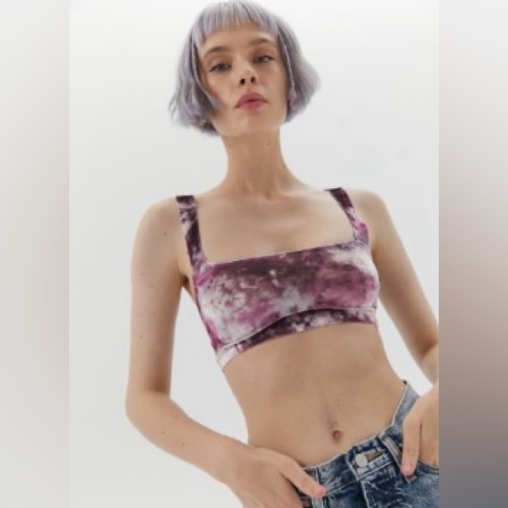 Urban Outfitters Out From Under Crush On You Square Neck Bra in Purple Multi